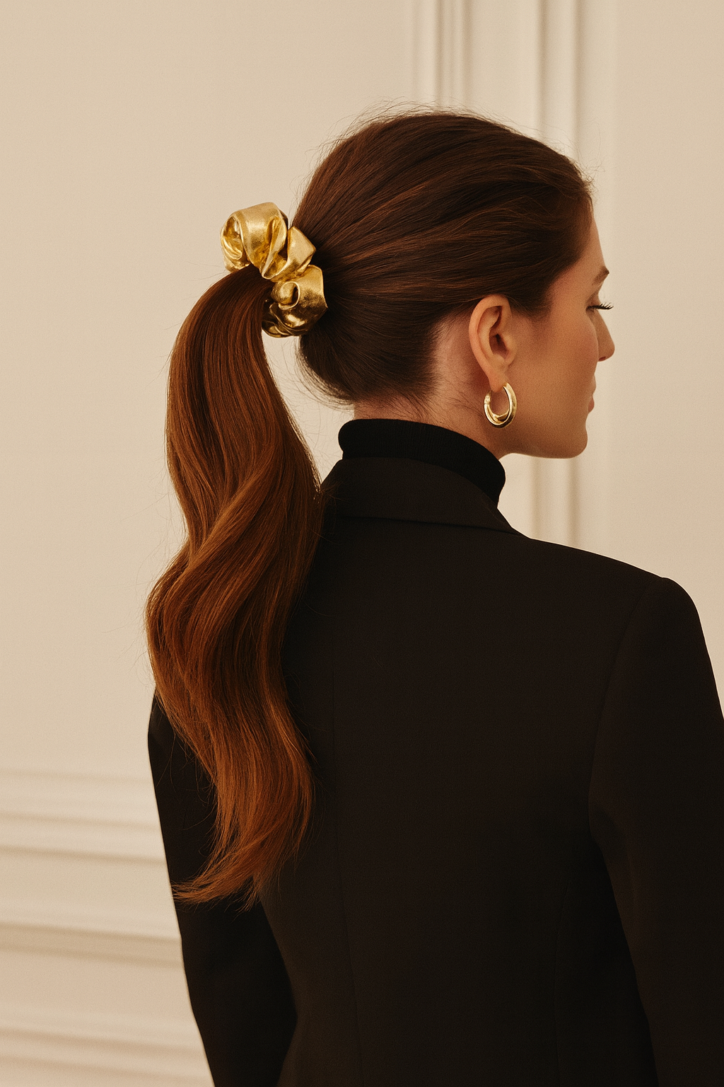 Scrunchie in Gold Metallic