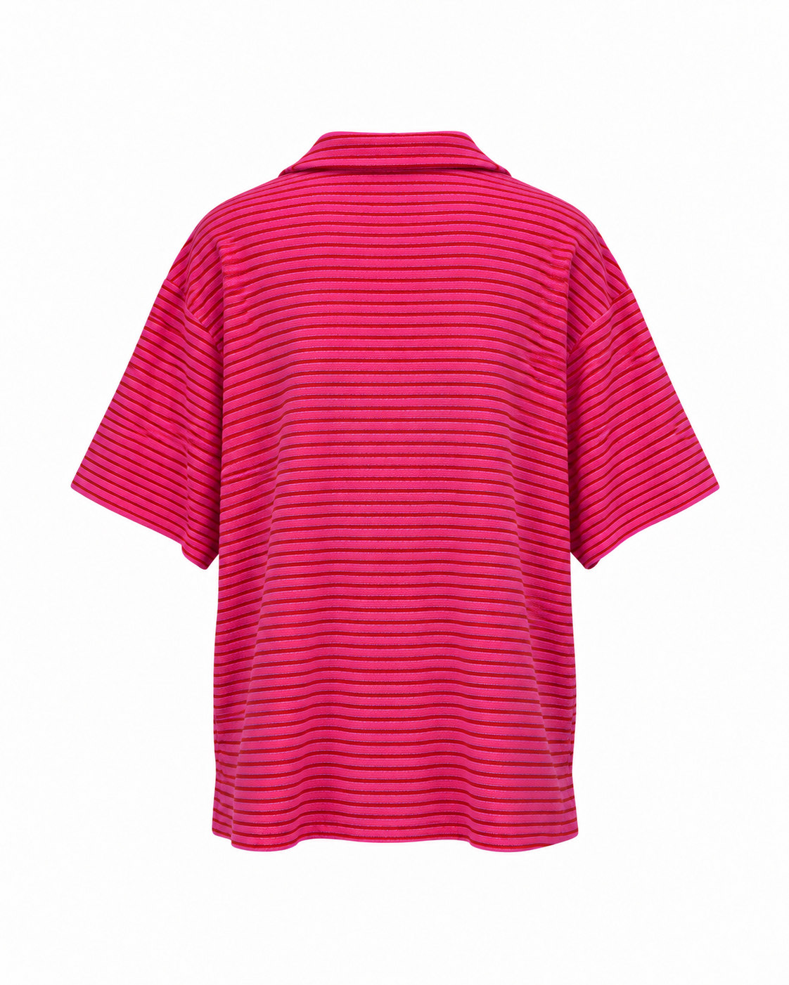 Frottee Shirt rosa-orange gestreift