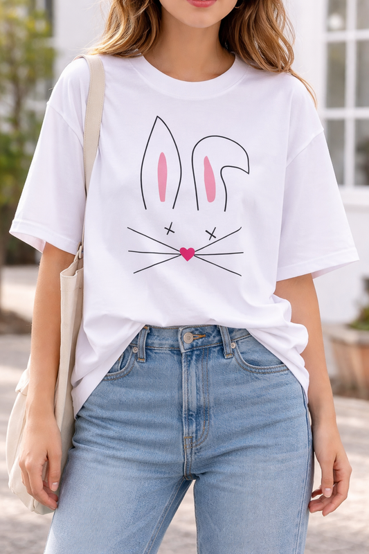 Hasen T-Shirt „Bunny Love“ – süßes Oster-Shirt für Frauen