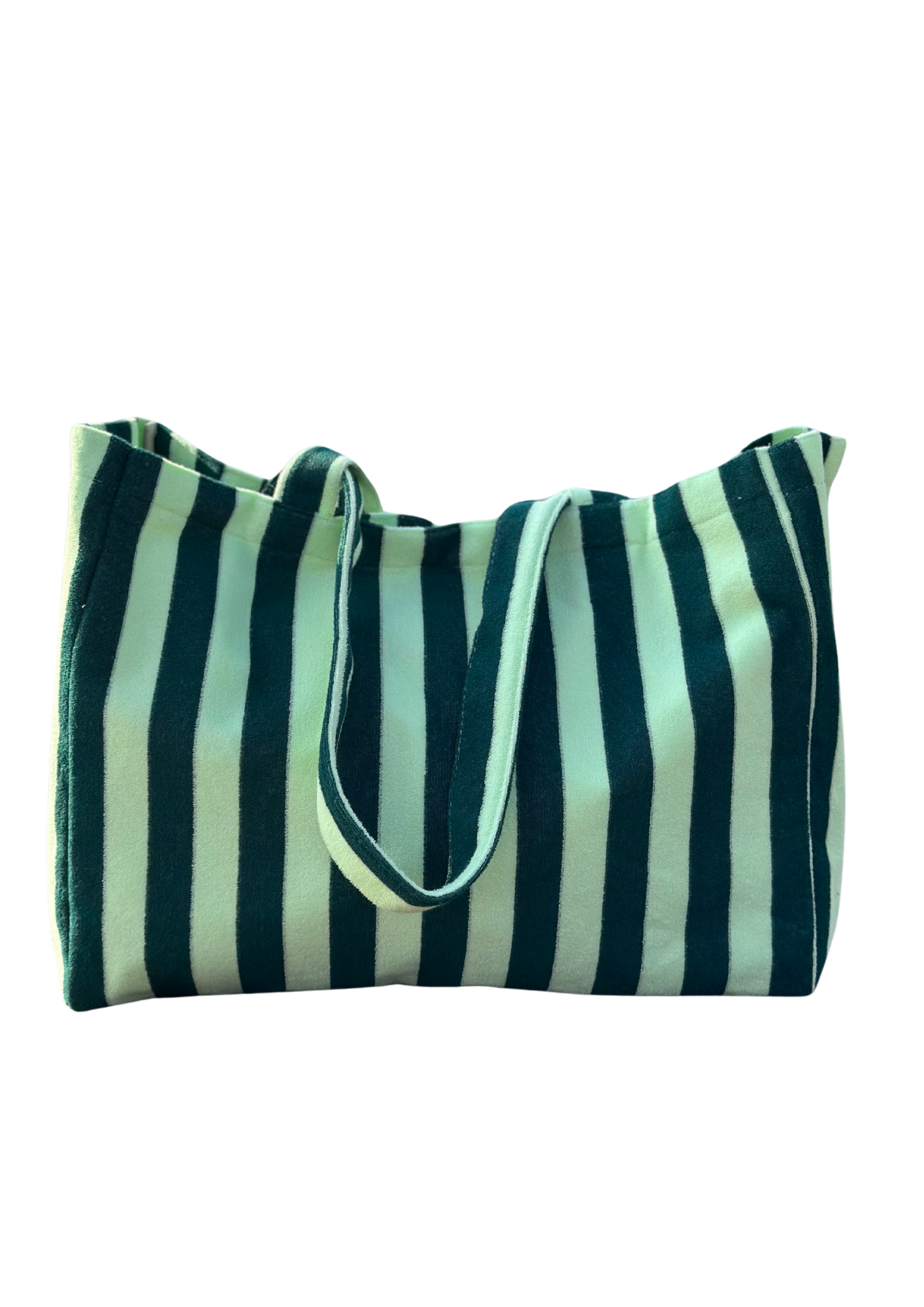Frottee Shopper Petrol/Mint