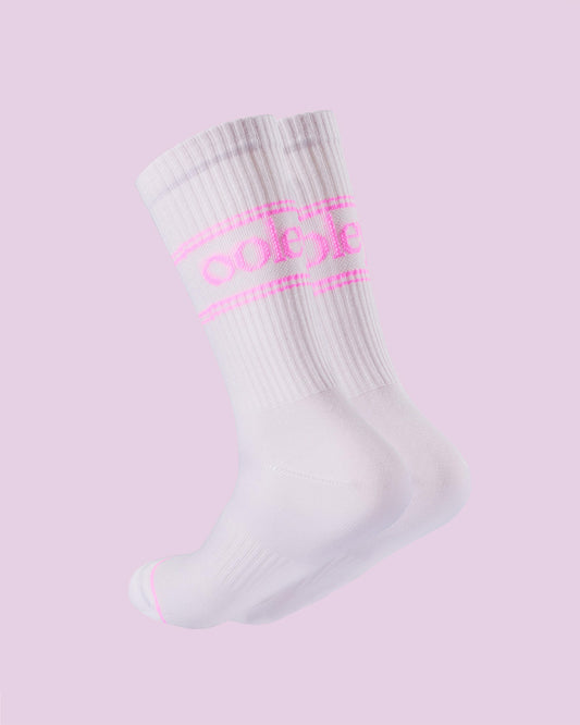 Neon Pastel Tennissocke Pink