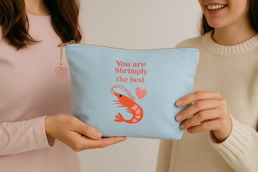 Kosmetiktasche „You are Shrimply the Best“ – Liebevoll, praktisch & ein echter Hingucker