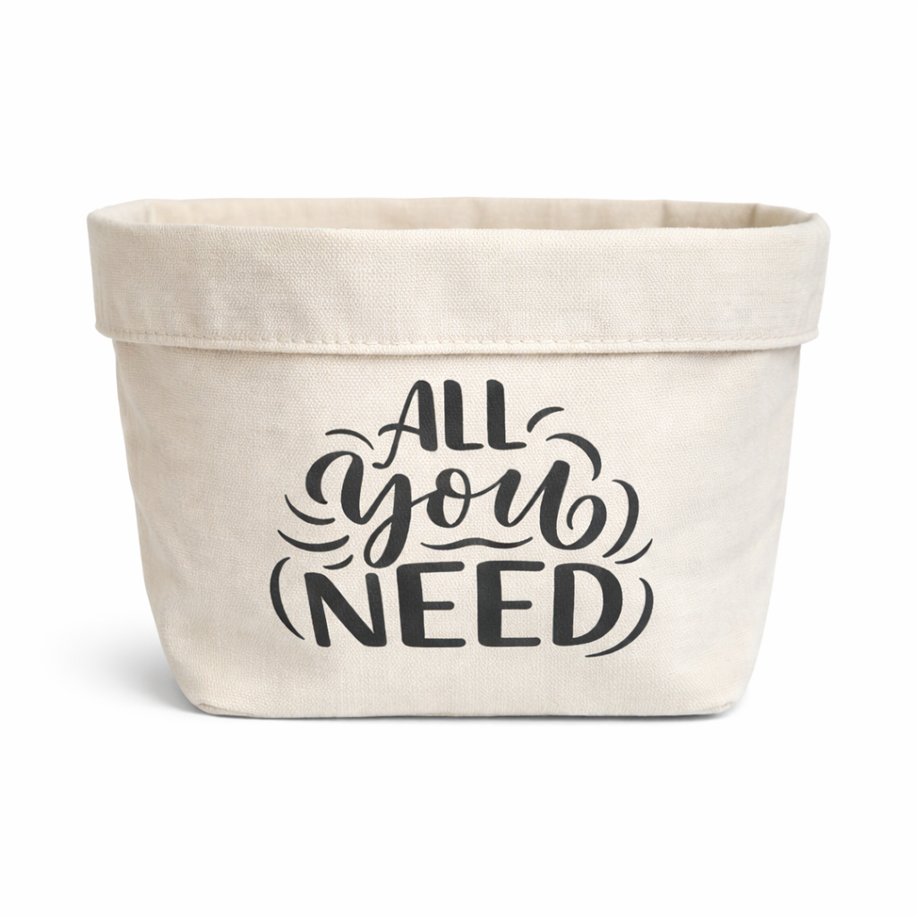 Utensilo „Positive Words“ – vielseitiger Stoffkorb mit Statement "Enjoy"