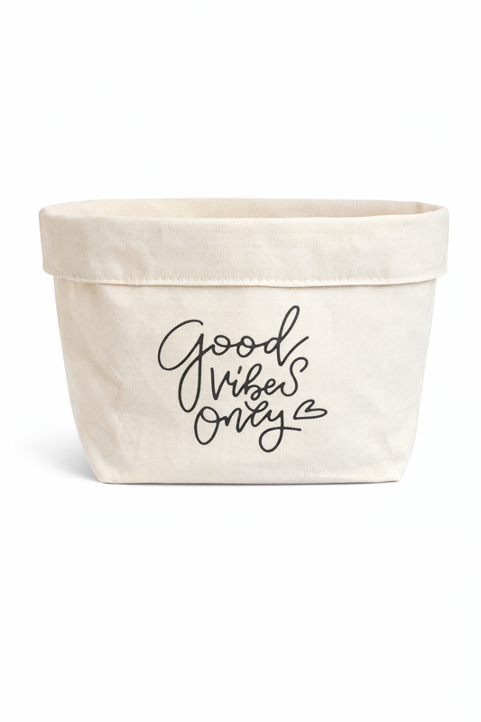 Utensilo „Positive Words“ – vielseitiger Stoffkorb mit Statement "Enjoy"