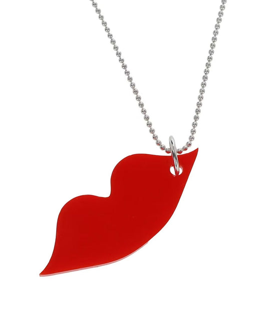 925er Silberkette mit Lippenanhänger (VE mit 4 Stück)