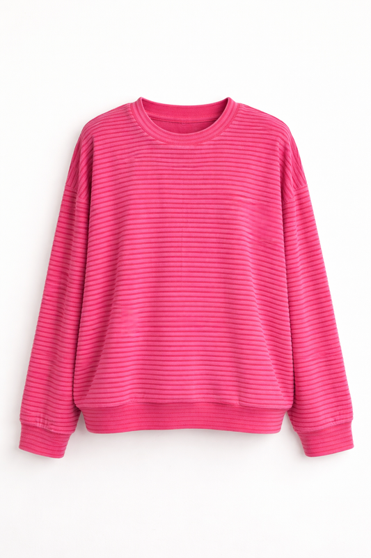 Frottee Lounge Pink – Damen Sweater