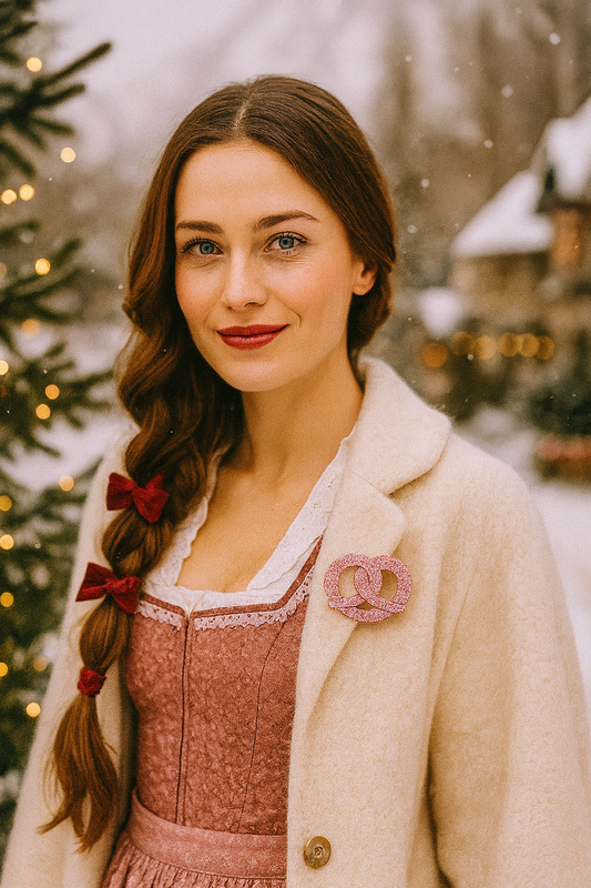 Anstecknadel Glitzer Breze