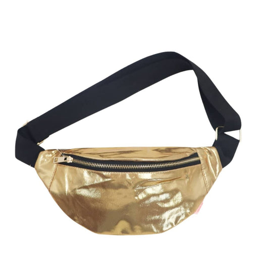 Goldene Bauchtasche Damen & Herren – Metallic Hip Bag für Festival, Reise & Alltag