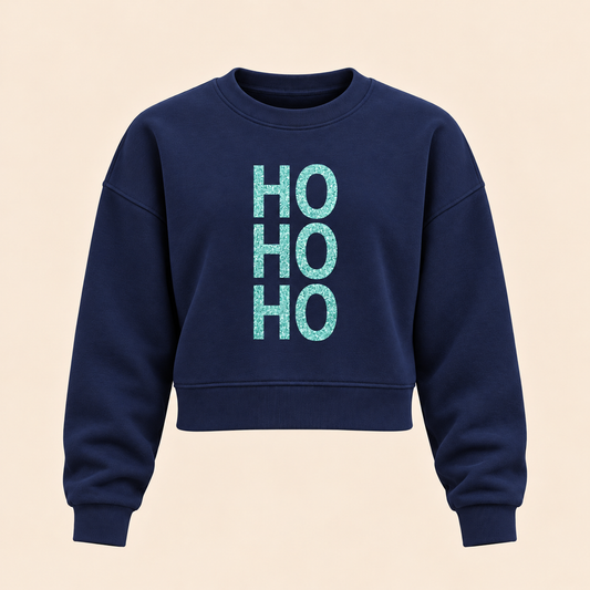 Stylisch durch die Weihnachtszeit – mit dem HO HO HO Sweatshirt schwarz/gold (Kopie)