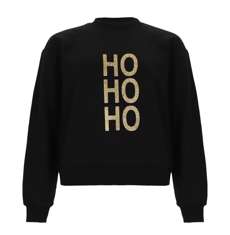 Stylisch durch die Weihnachtszeit – mit dem HO HO HO Sweatshirt schwarz/gold