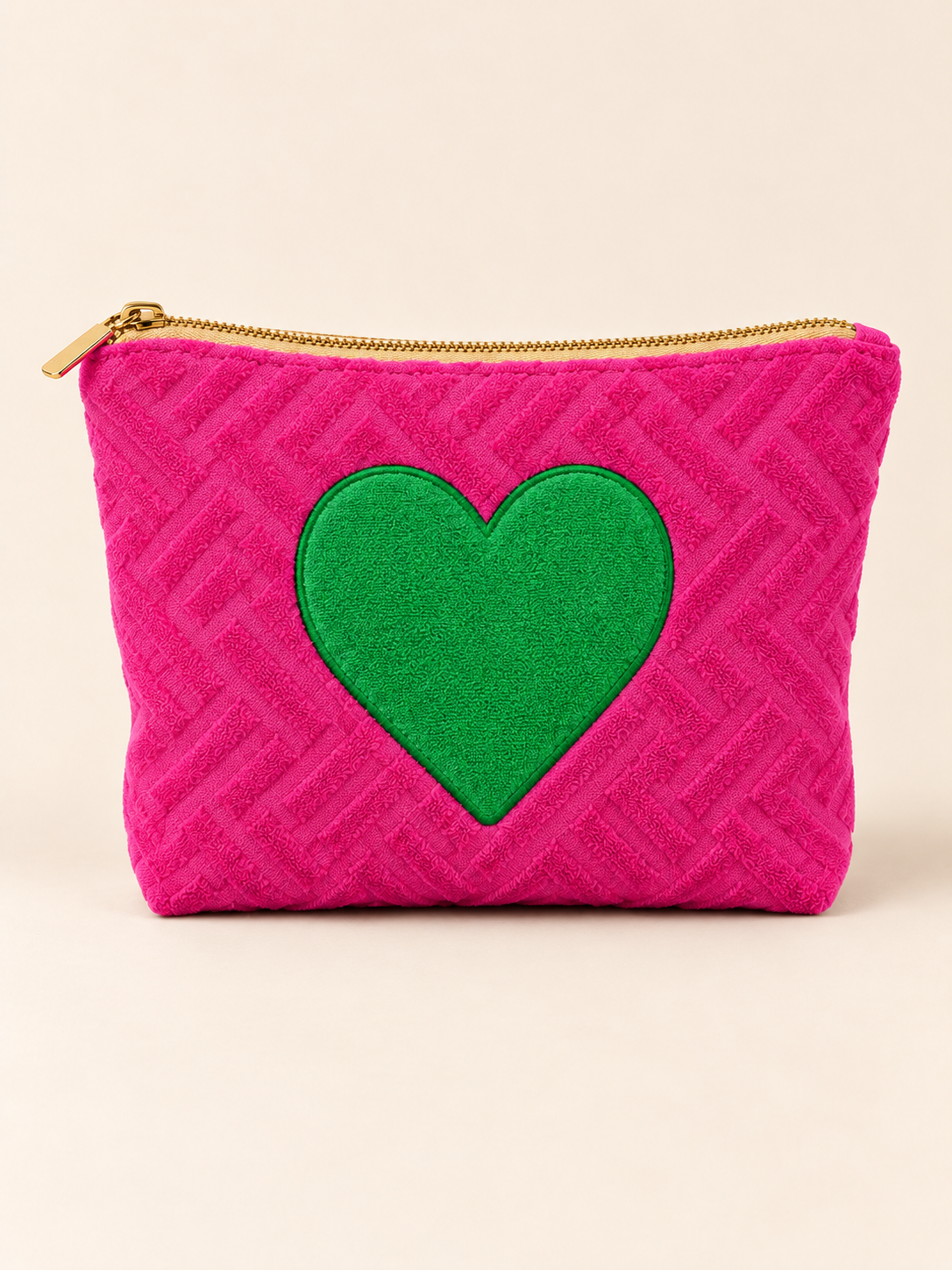 Frottee Kosmetiktasche Pink