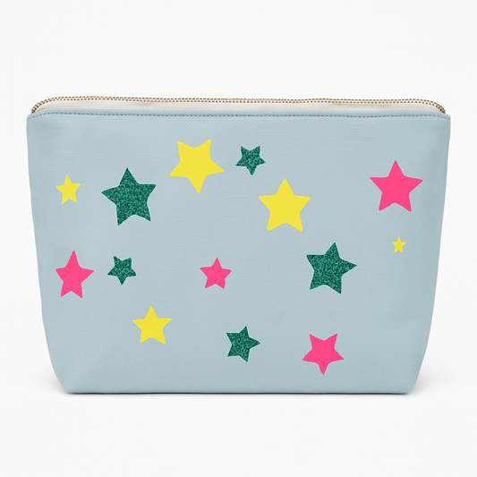 Kosmetiktasche mit bunten Sternen – stilvoll, modern & perfekt für unterwegs