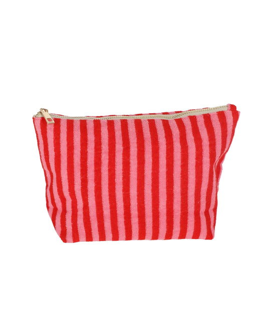 Kosmetiktasche in Frottee Pink (VE mit 4 Stück)