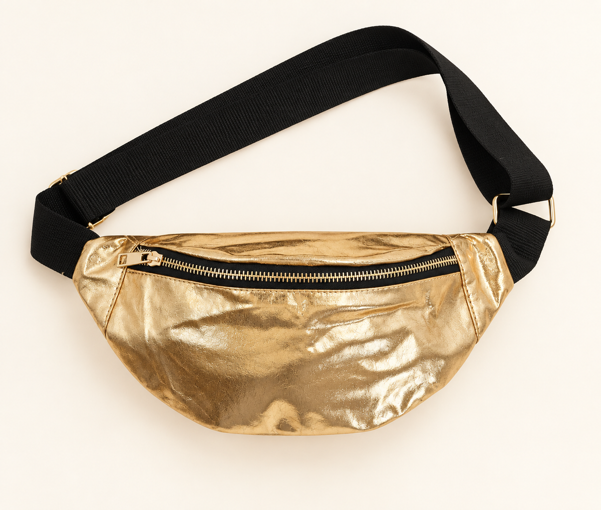 Gürteltasche Metallic Gold – Dein glamouröser Begleiter für jeden Anlass