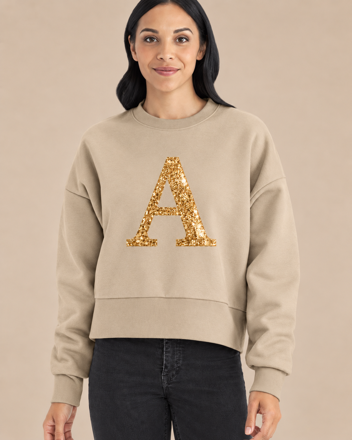Personalisierter Damen Sweater mit Wunschbuchstaben Geschenkidee