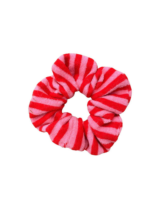 Scrunchie Rot/Rosa Frottee (VE mit 4 Stück)