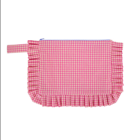 Clutch "Lilly Volant" – Pink Vibes mit Funktion