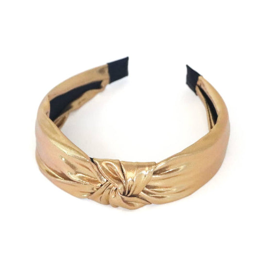 Knotenhaarreifen "Sofia" in gold metallic