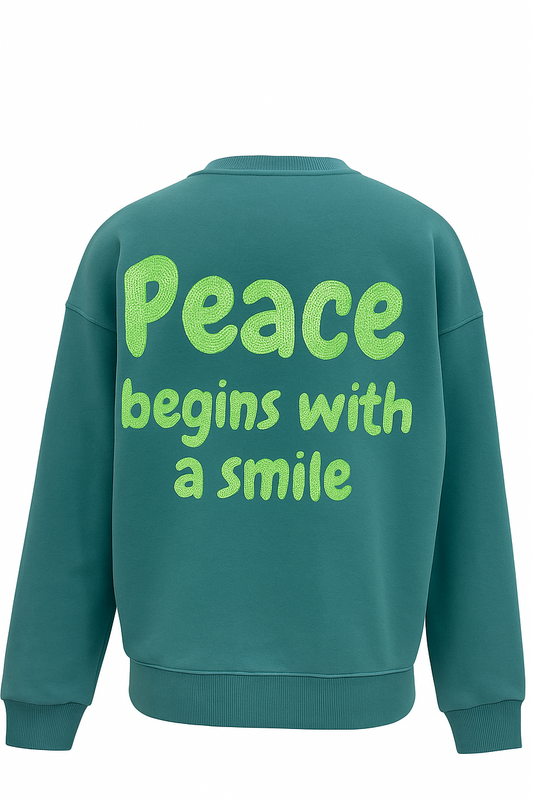 Sweatshirt „Peace begins with a smile“