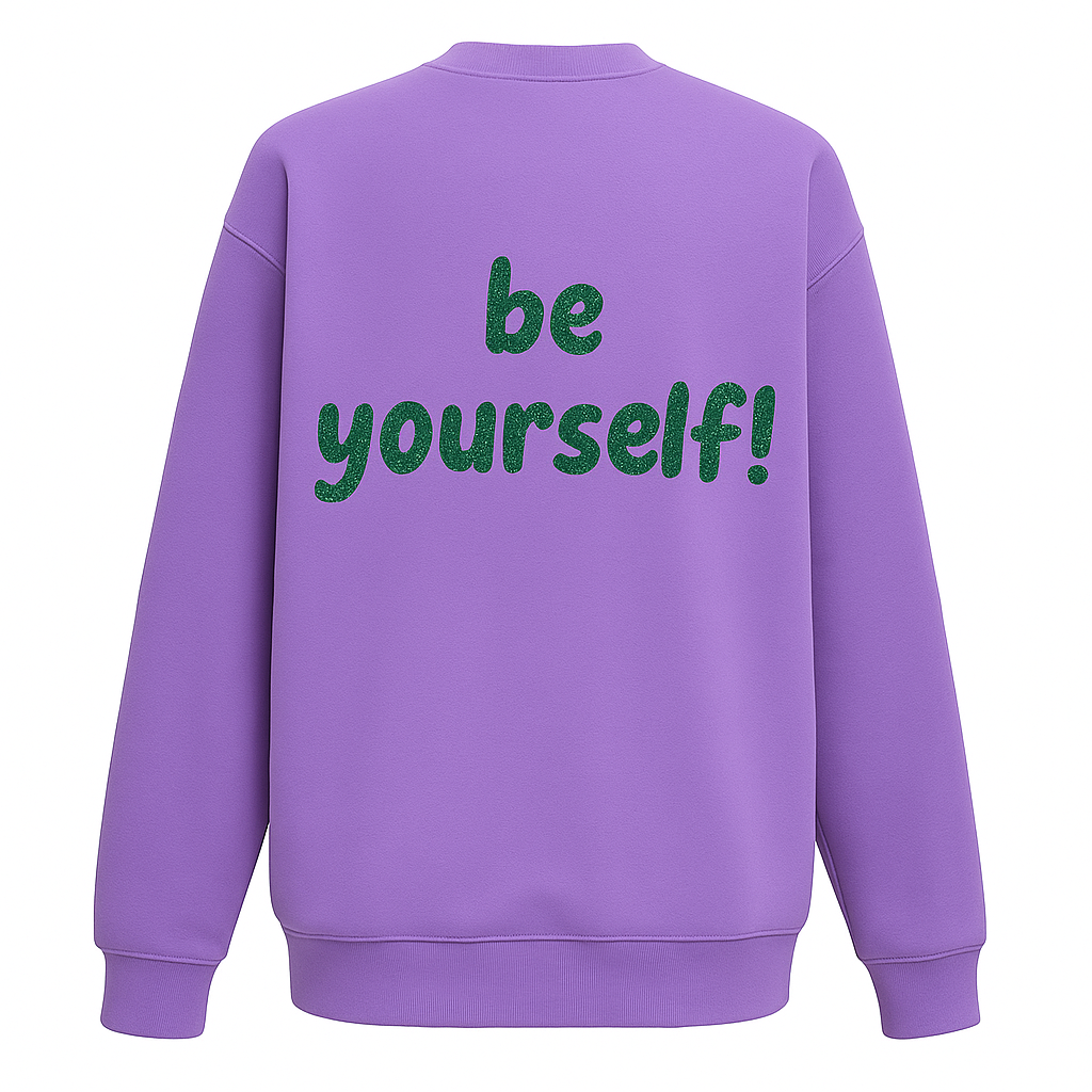 be yourself! Statement-Sweater in Flieder – Dein perfekter Look für Alltag &amp; Café-Momente